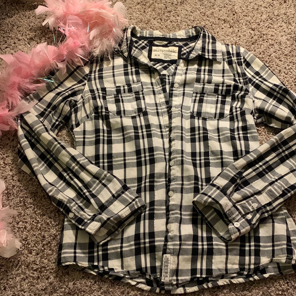 Aeropostale plaid button up